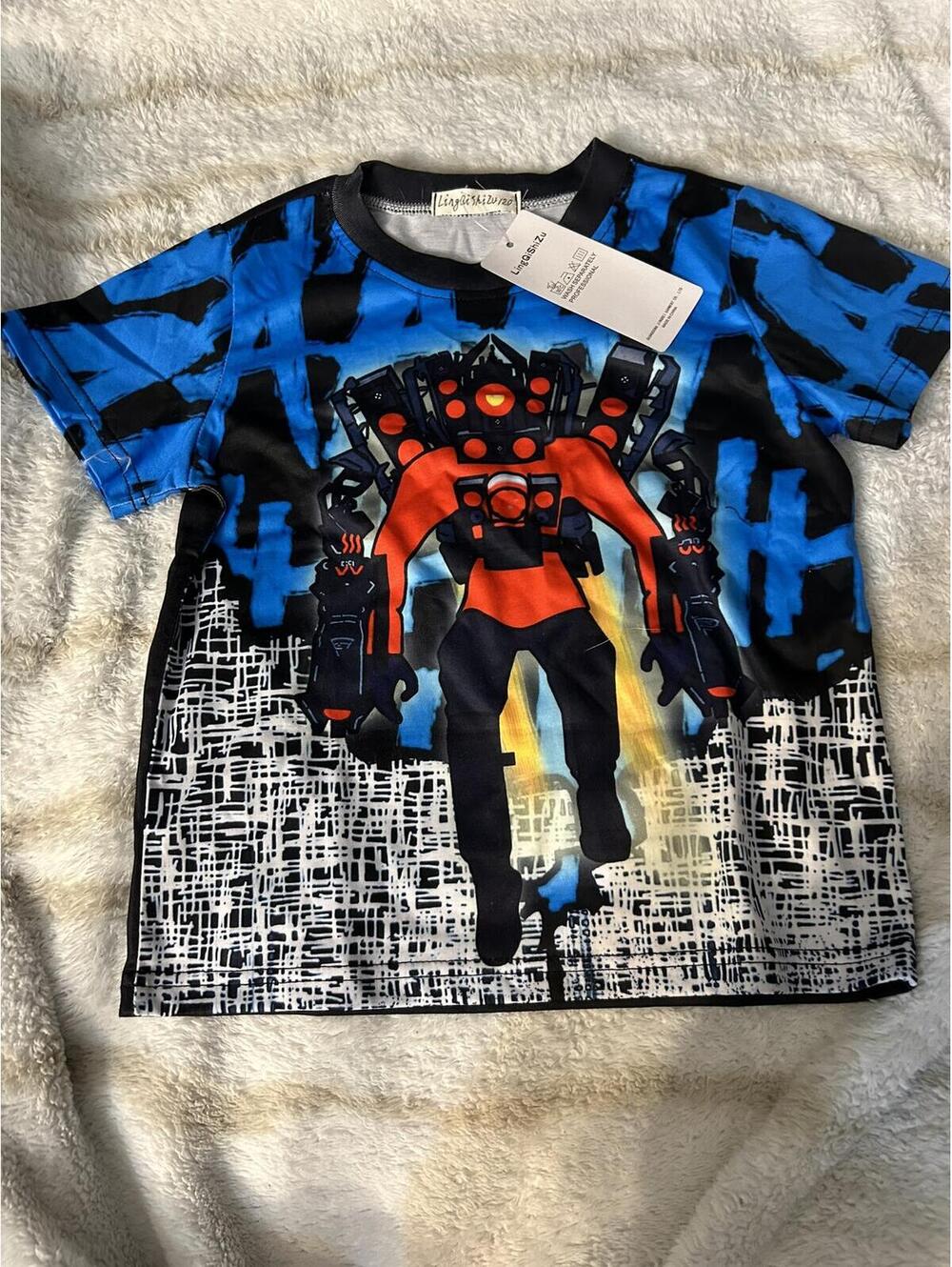 LingQiShiZu Boys Graphic T-Shirt Size 120